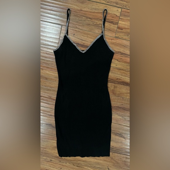 Rhinestone Strap Bodycon Dress - Picture 1 of 8